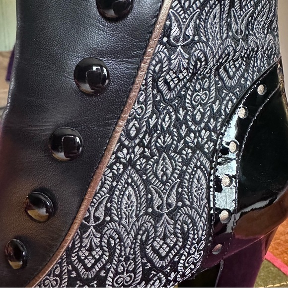 Fluevog Attic Denise Ankle Boot with Buttons in Black - Picture 6 of 13